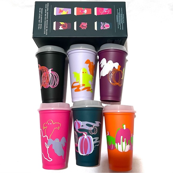 Starbucks Halloween 2023 Reusable Glow-In-The-Dark Hot Cups 16oz - Picture 1 of 16
